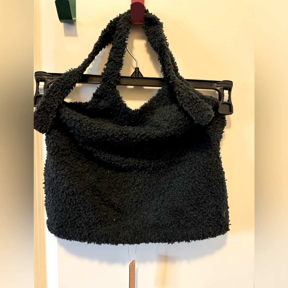 Skims Cozy Knit Halter Top Bra Black Size 4X New With Tags